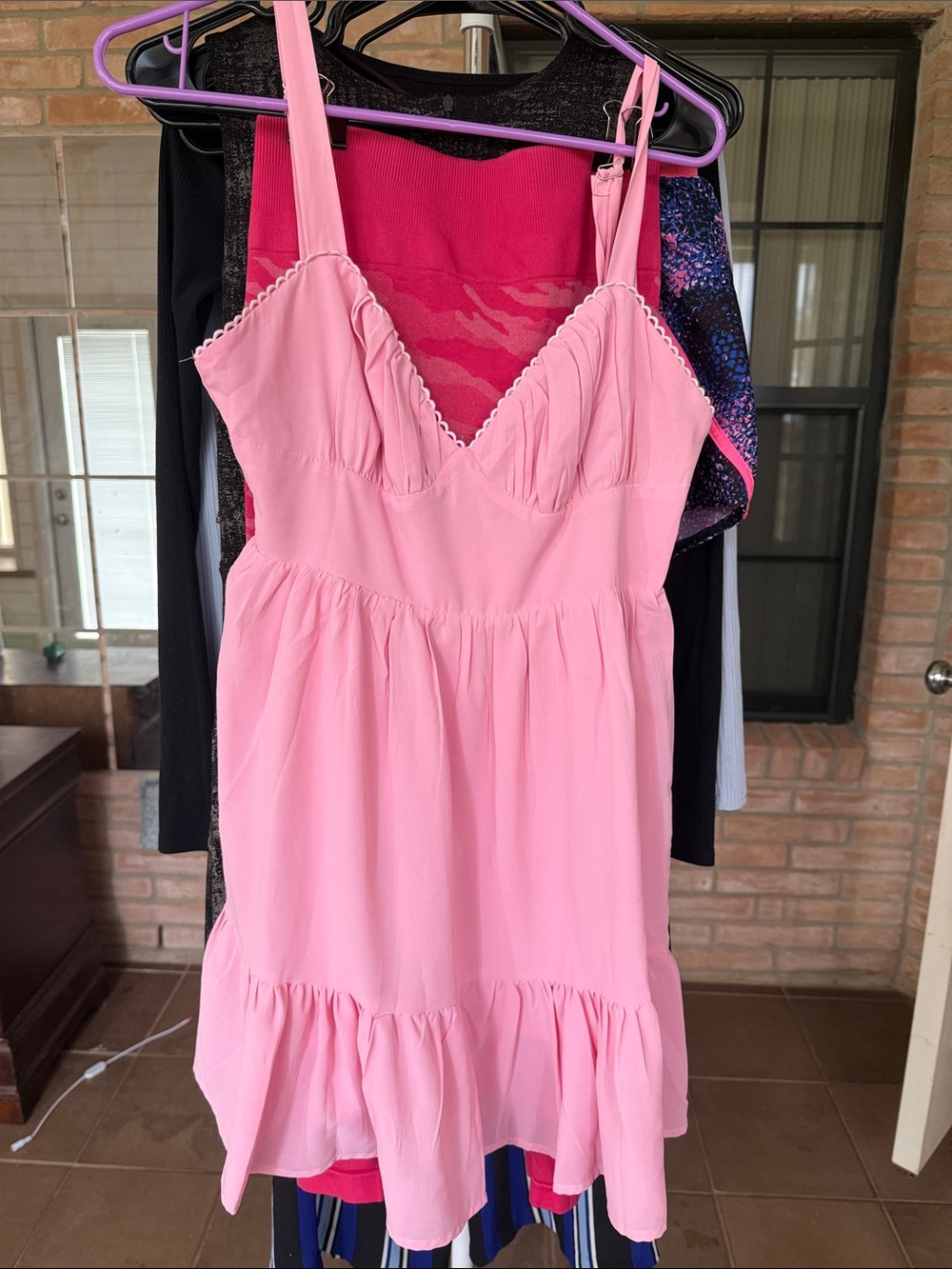 Princess Polly Soft Pink Slip Dress with Ring Strap Detail